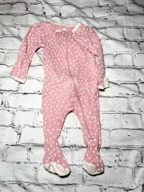 Cloud island. Pink footsie pajamas. Size 3-6 months